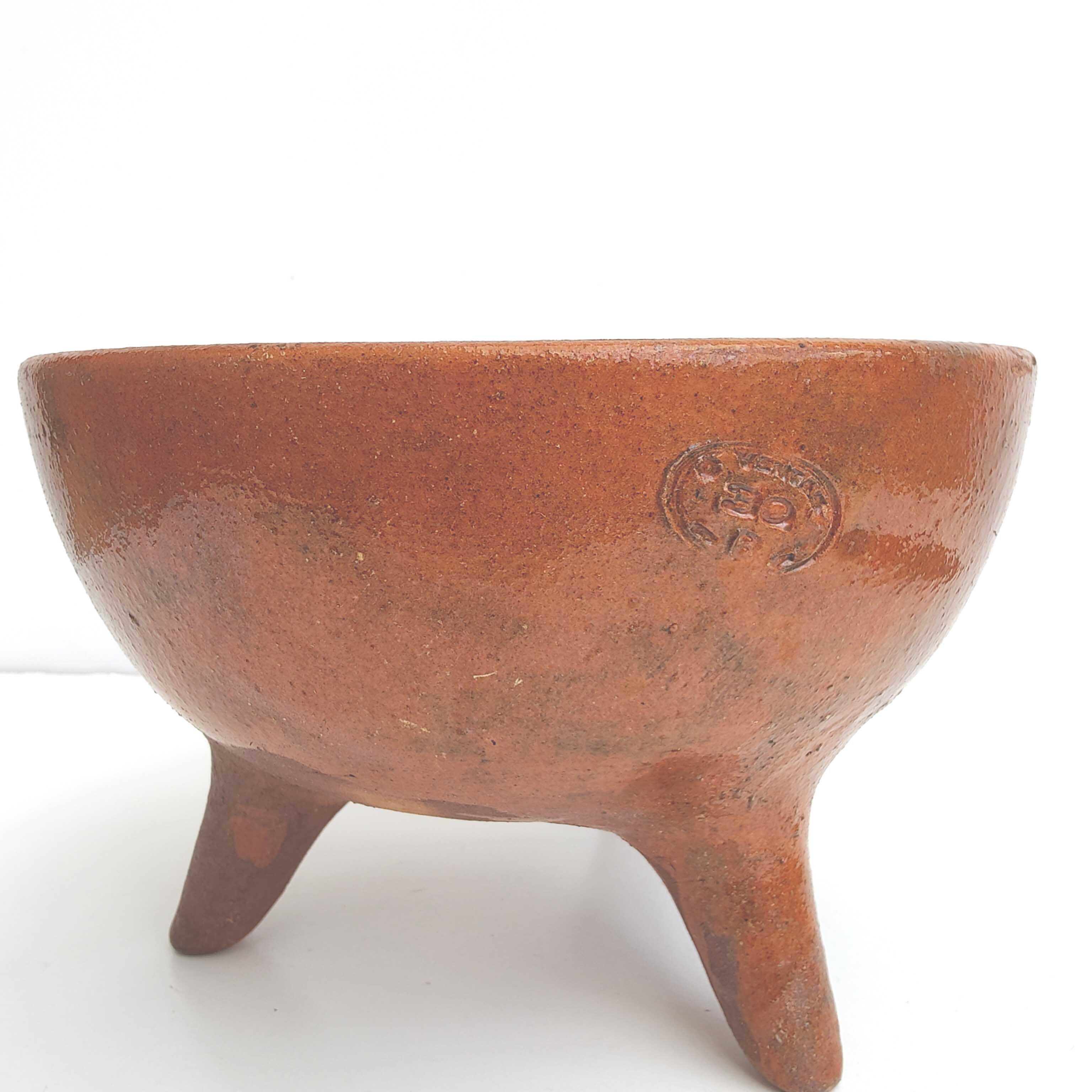 Terracotta tripod punch bowl anthropomorphic shape