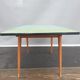 Expandable compass feet table and green vinyl tray from China