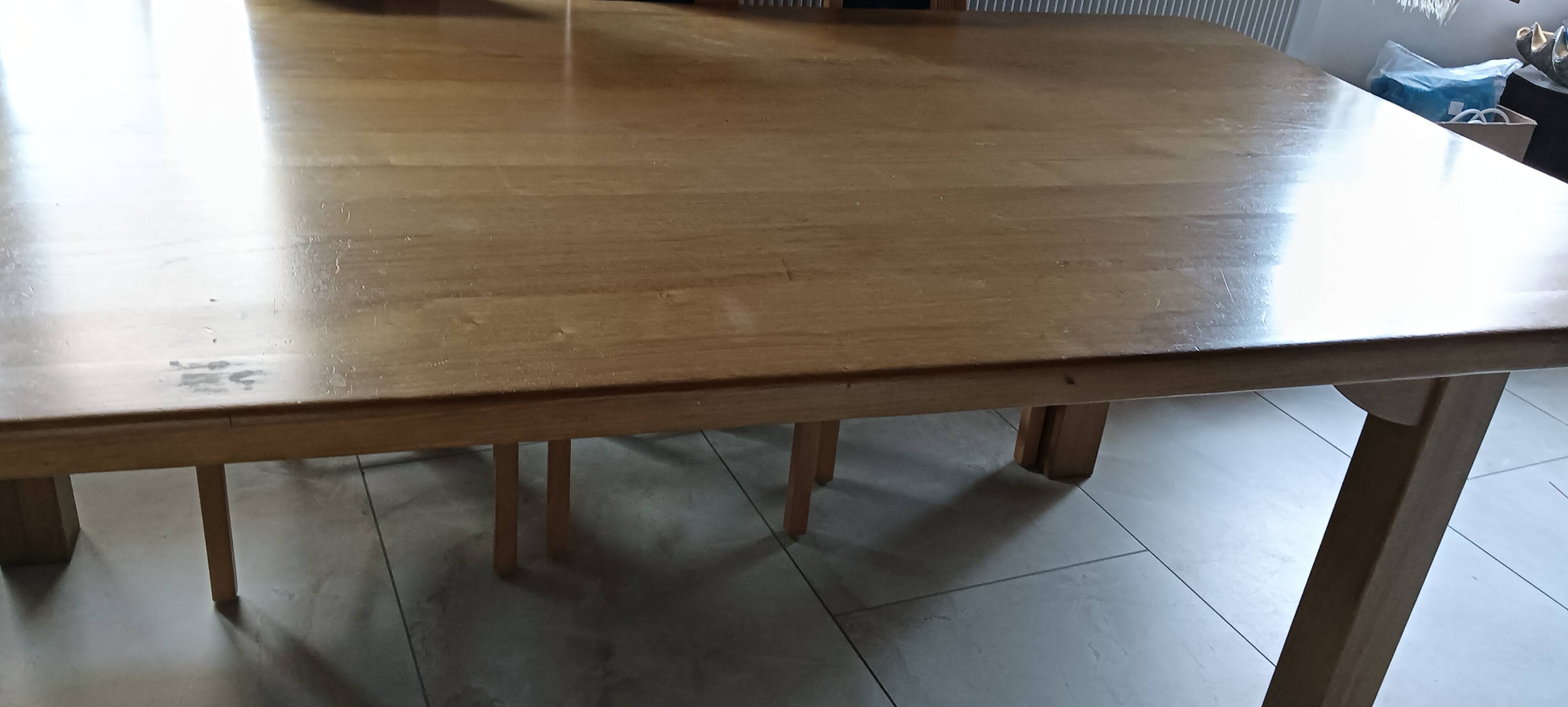 Table à manger exceptionnelle en chêne massif 220x120x78 cm