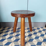 Vintage wooden tripod stool