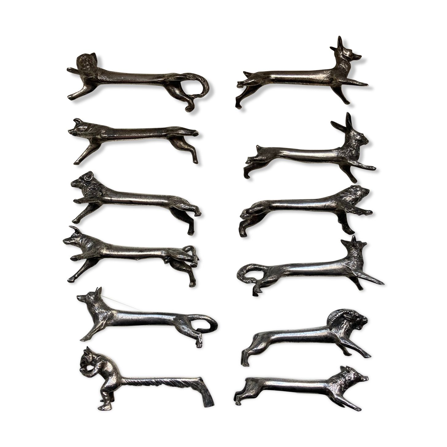 Silver metal animal knife door art nouveau style Sandoz