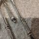 12 silver-plated metal cake forks with 4 prongs, Russian silversmith SFAM.