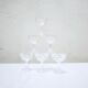 Series of 6 vintage crystal champagne glasses