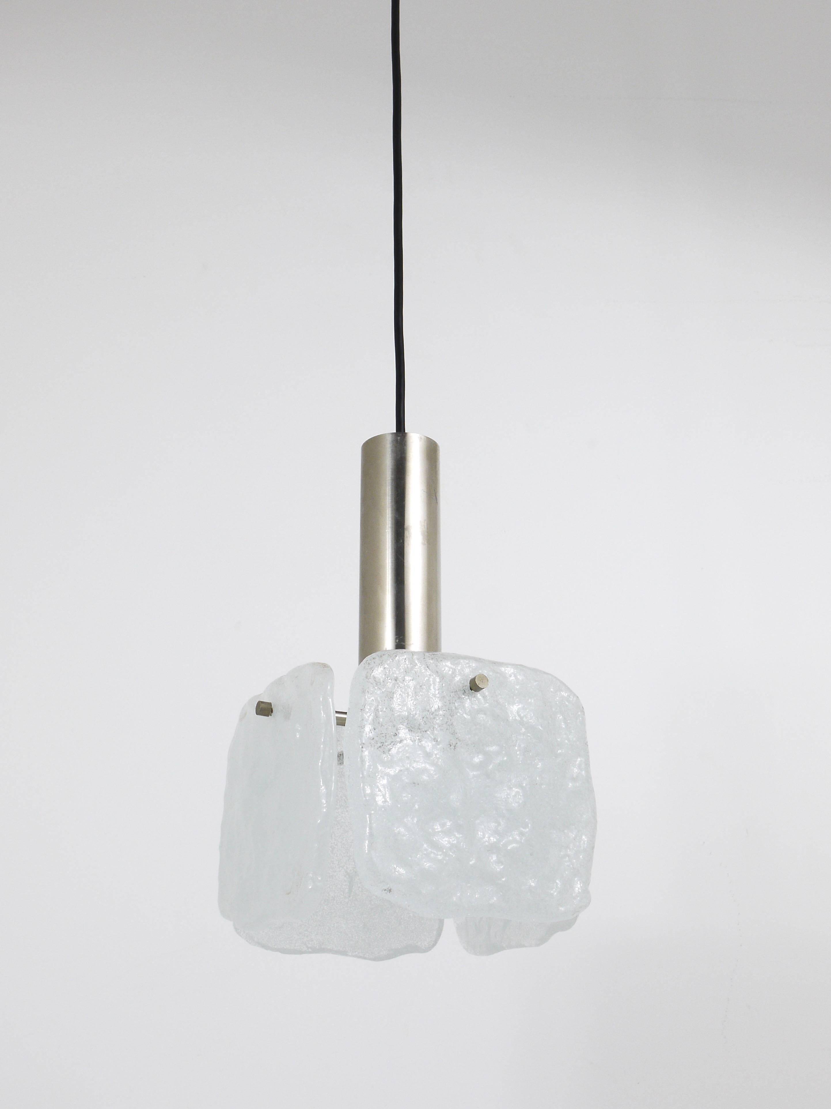 J.T. Kalmar 2x Suspension with frosted glass panels, Austria, 1960s