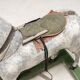 Antique wooden rocking horse, vintage toy with original patina.
