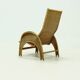Mid Century Rattan Lounge Chair 1970s