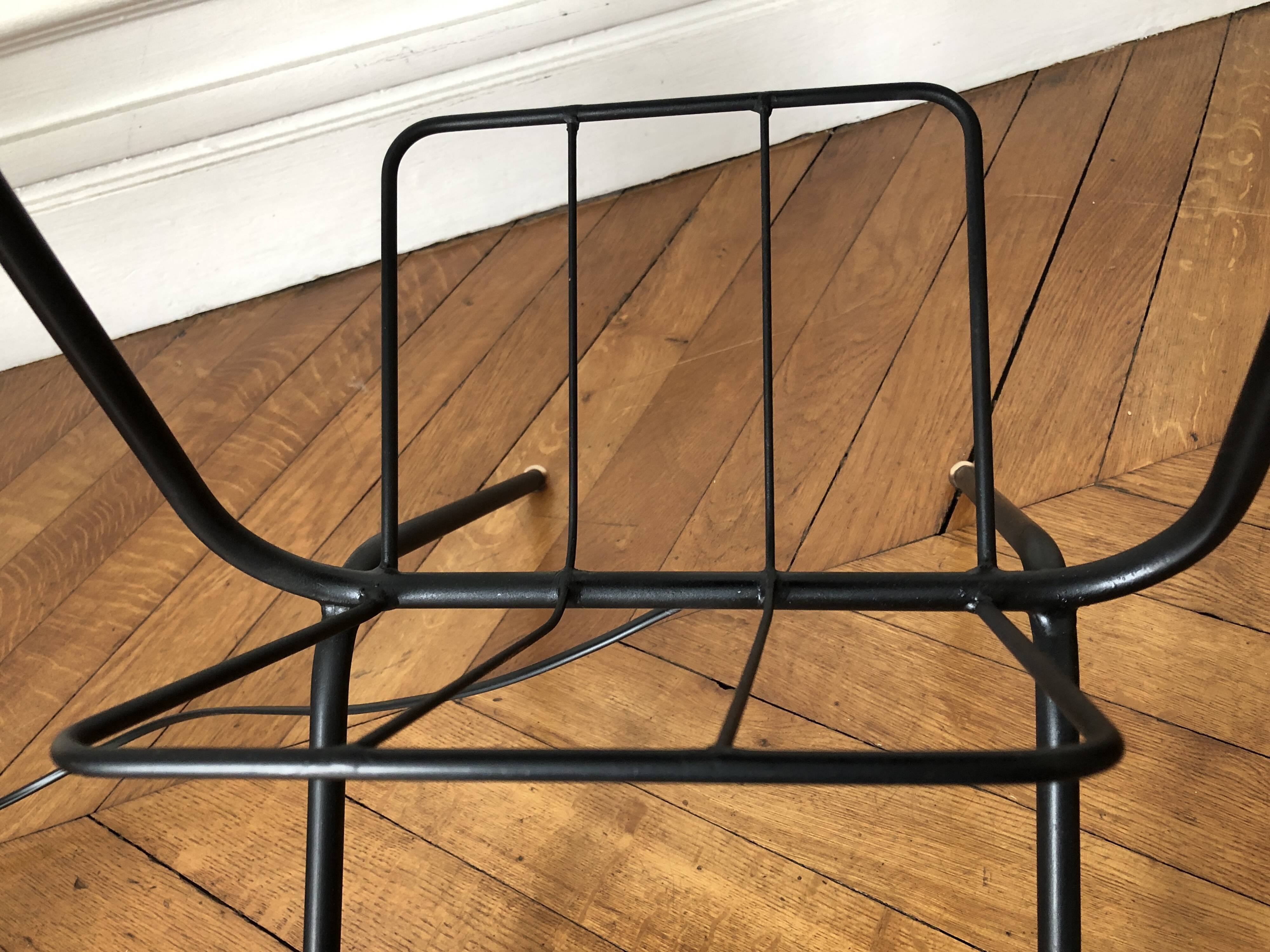 1950s-60s floor lamp with 2 lights - shelf - magazine holder