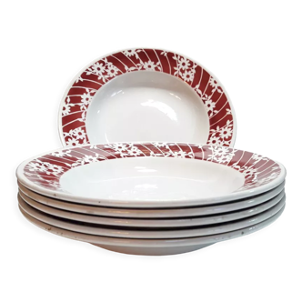 6 Amandinoise soup plates