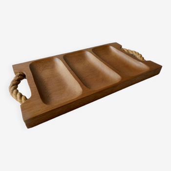 Teak and rope serving tray