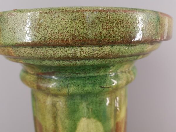 Console française d'Anduze en terre cuite émaillée, années 60