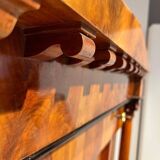 Biedermeier Secretaire in Cherrywood and Maple with Inlays and Brass, South Germany, 1830s