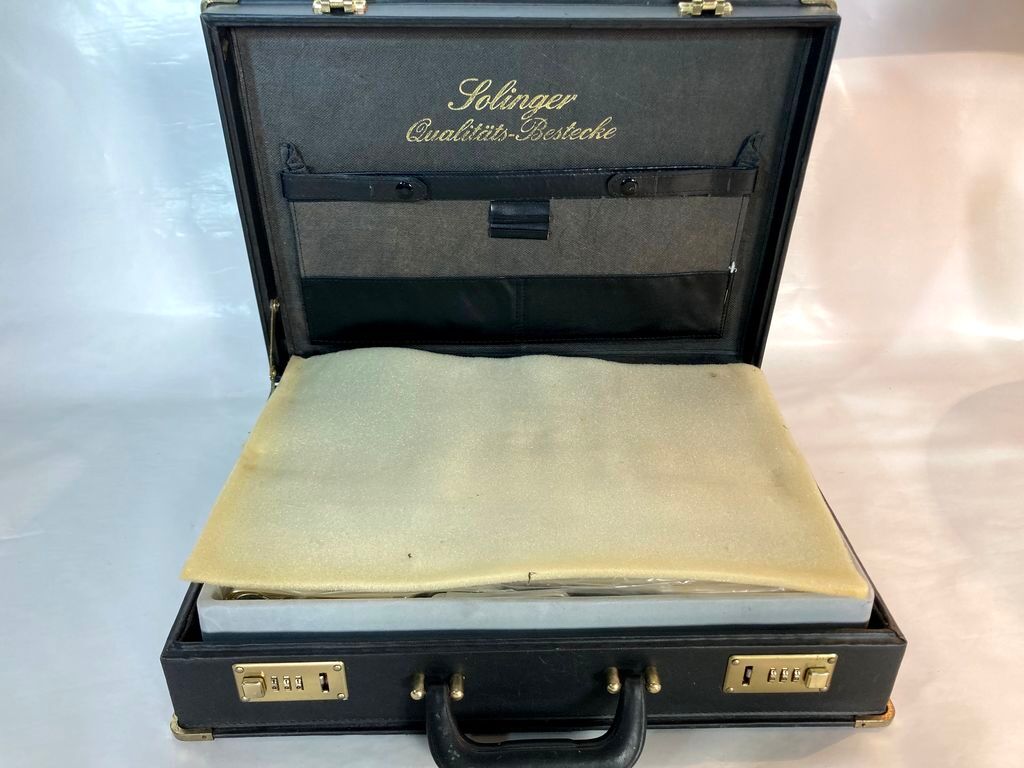 Cutlery set SBS Bestecke Solingen 70 pieces gold plated, vintage