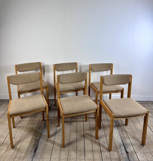 6 chaises dans le goût de Maison Regain, 1960