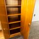 Scandinavian wardrobe 1960 honey color 4 doors L 205 cm