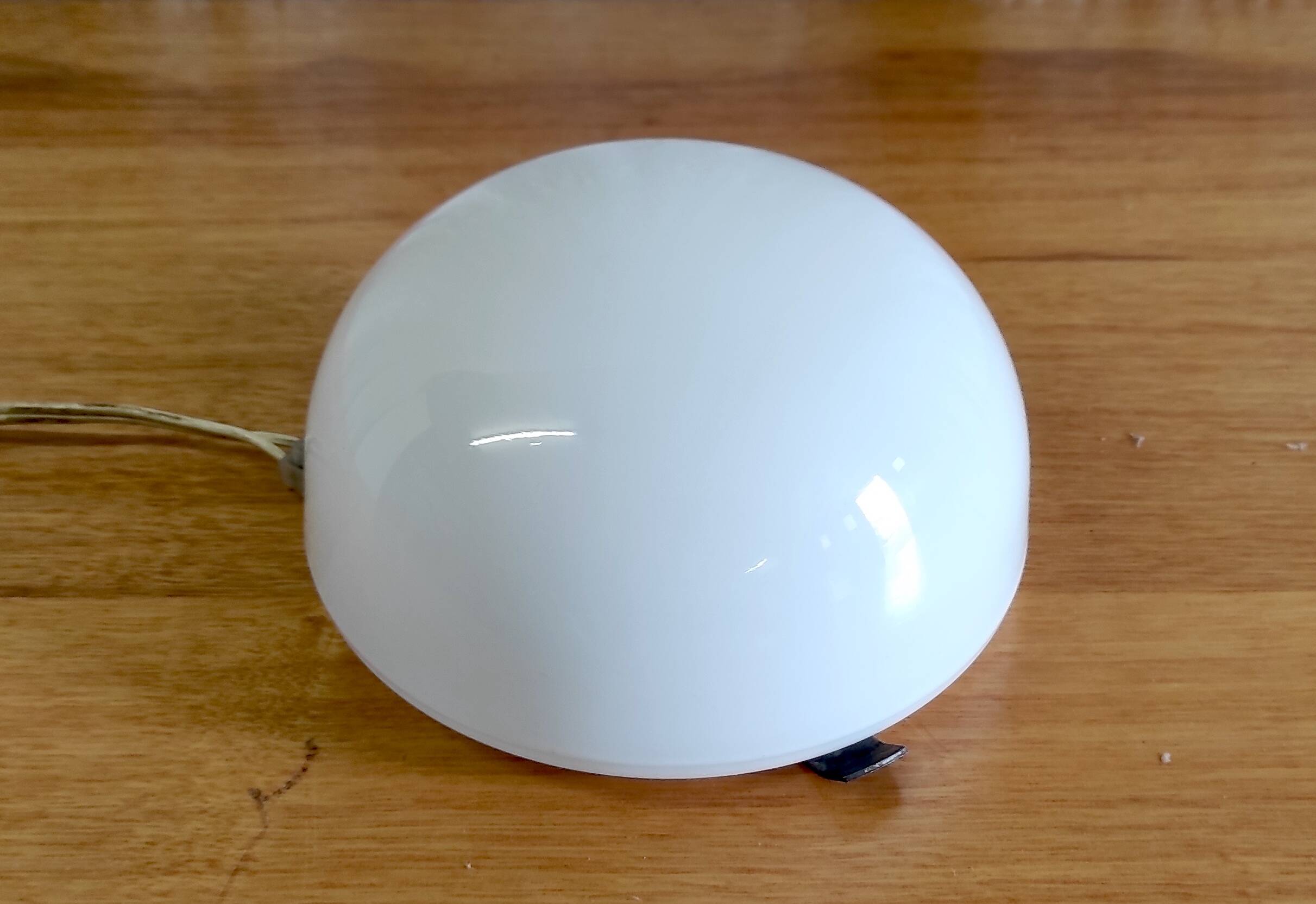 Opaline globe ceiling or wall light, diameter 15 cm - mid-20th century