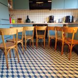 Set of 7 vintage bistro chairs