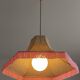 Suspension vintage jute et franges roses