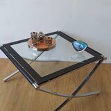 Chrome coffee table from the 1970s.
