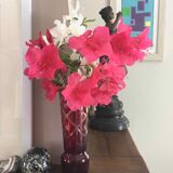 Carved Bohemian crystal vase