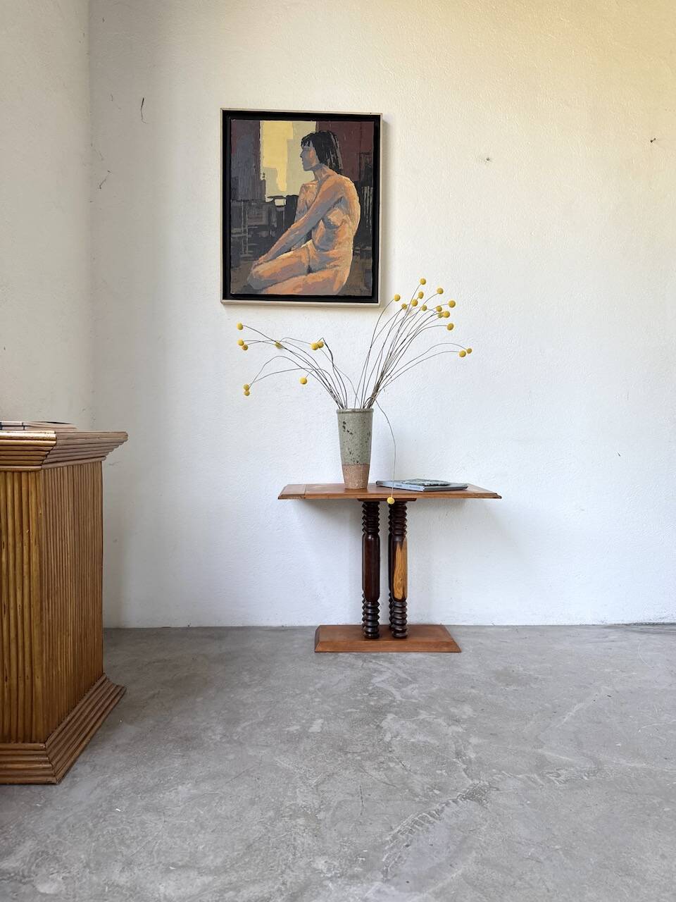Dudouyt Courtray oak art deco console table