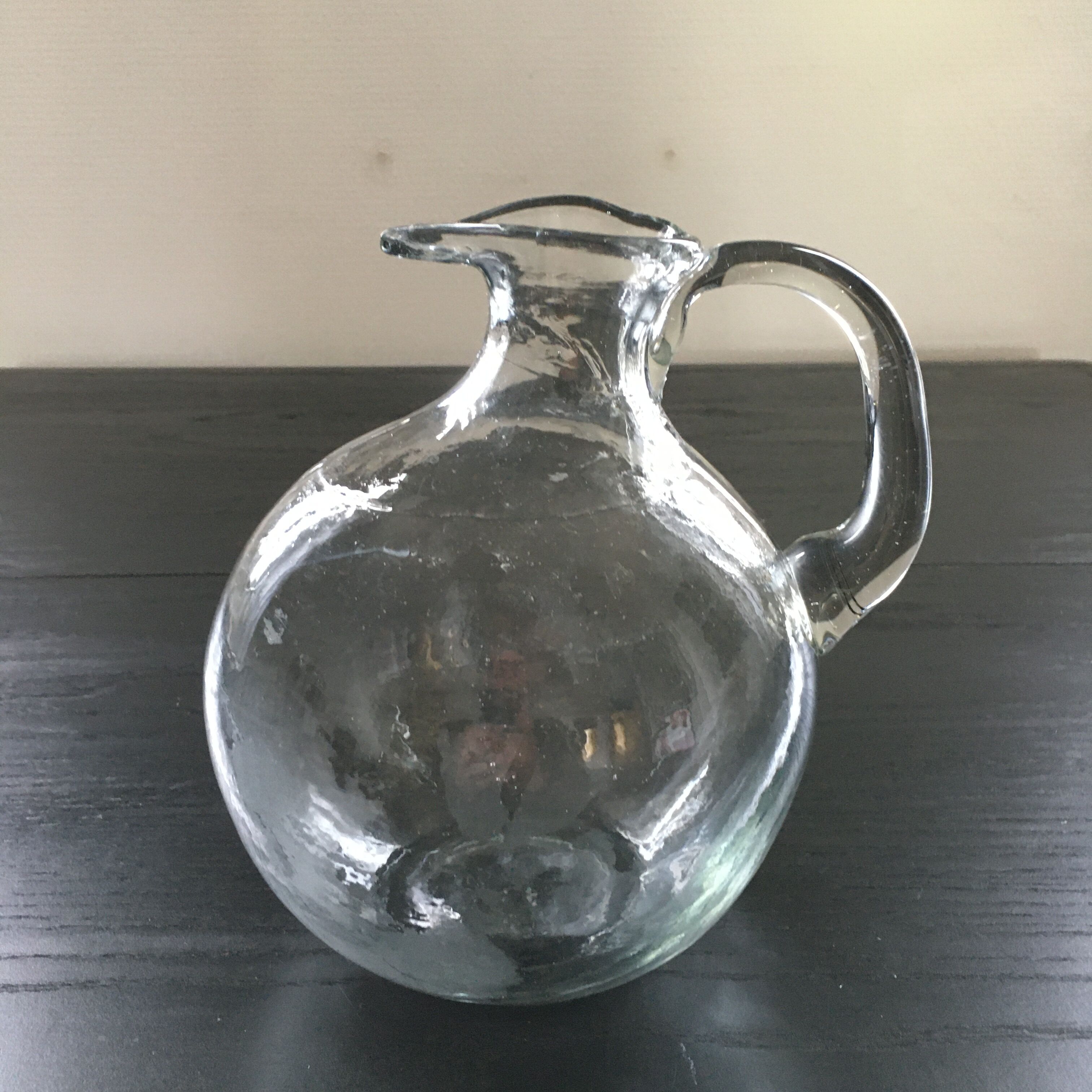 Pichet ancien verre épais