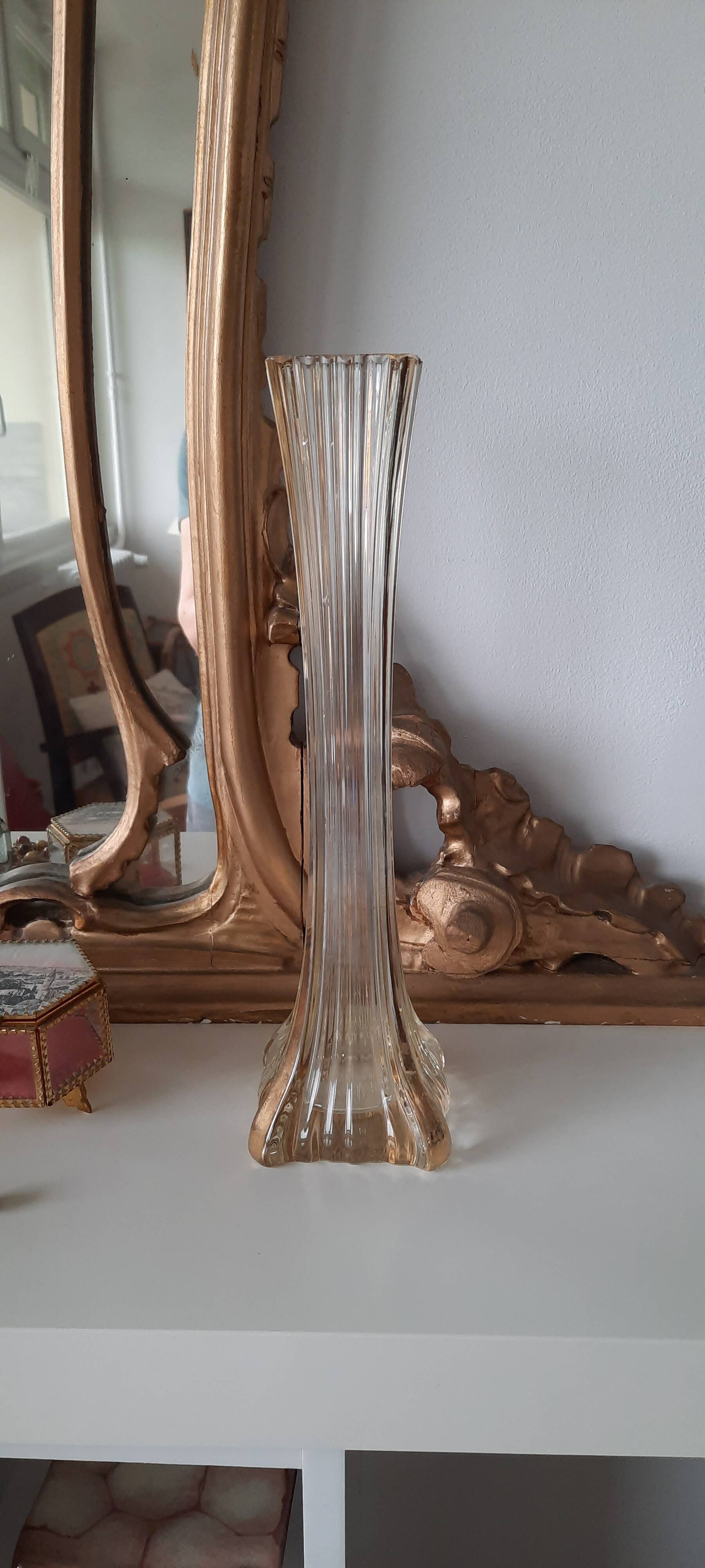 Antique glass soliflore vase