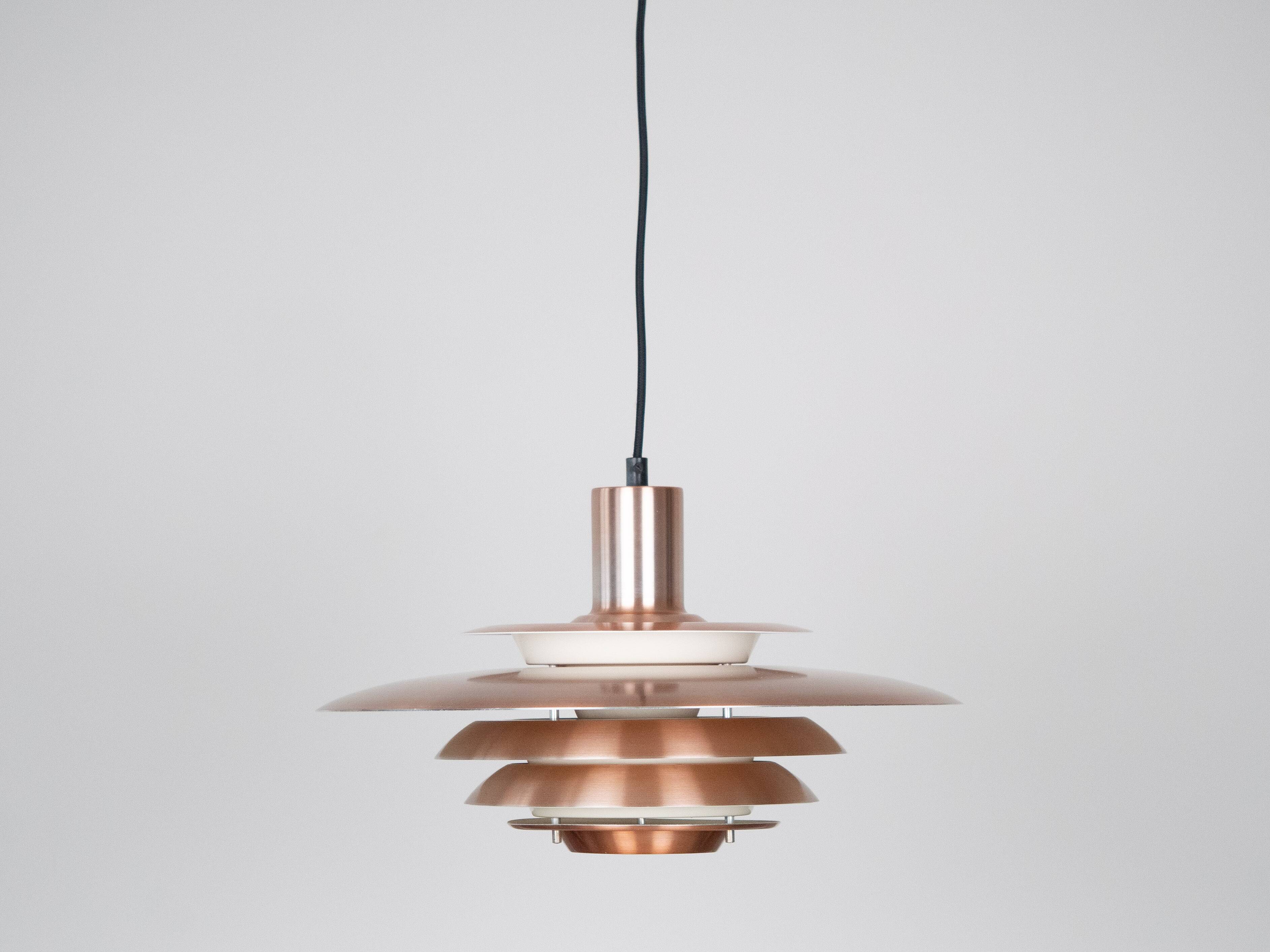 Danish vintage 1980s copper lamp