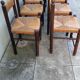 8 vintage straw chairs from the 1950s.