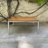 Coffee table in chrome and teak, 1960