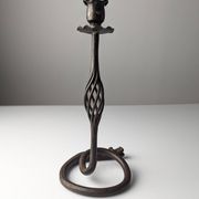 Wrought iron candelabra with dragon head, Samuel Yellin style, 20th century