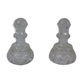 Lot de deux carafes en verre