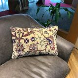 Handmade faded lumbar carpet pillow 40x60cm