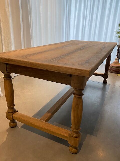 Sandblasted farmhouse table with extensions
