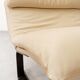 Saporiti Onda armchair in cream-colored leather