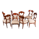 Biedermeier Chairs in Walnut, Austria, 1830s, Set of 8