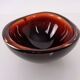 Swedish Burgundy Glass Bowl from Orrefors, 1960s