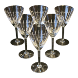 6 wine / port glasses in Baccarat cut crystal? 1930s