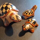 Traditional Berber ceramic turtle family