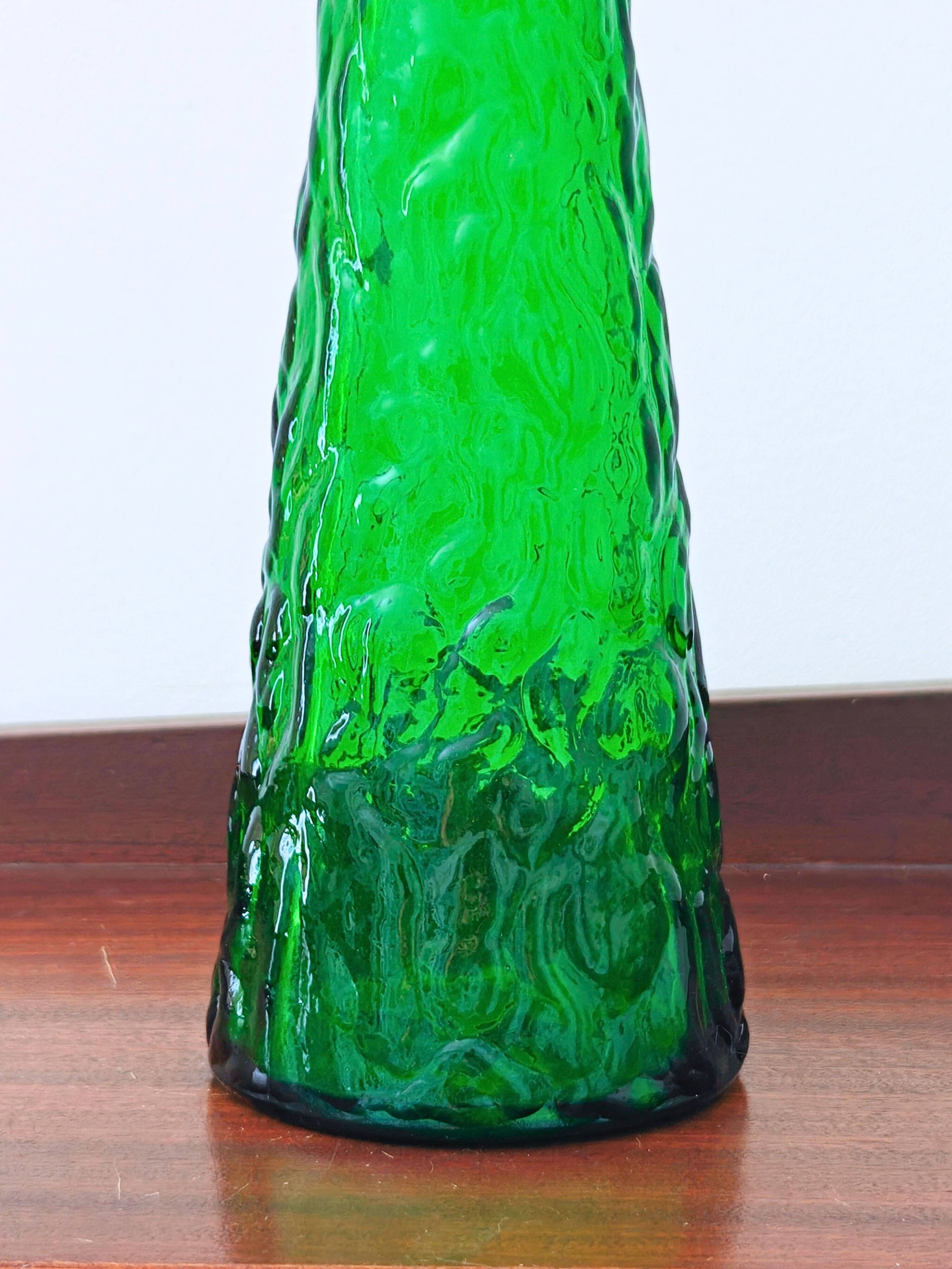 Italian carafe Empoli green with flame stopper