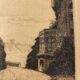 Old engraving, Biarritz, the Devil's Bridge 20th century