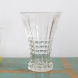 Vintage molded glass vase 50s