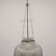Italian XL dome pendant light in blown glass, 60s-70s