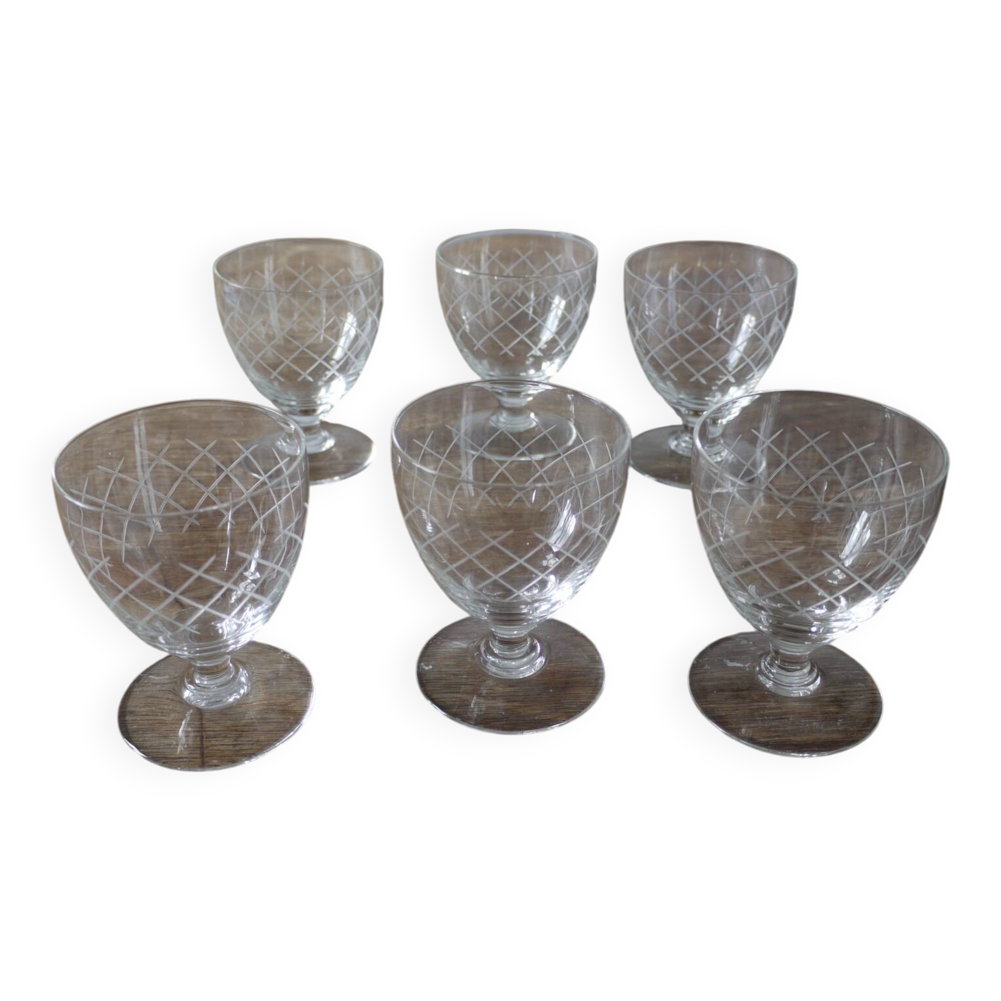 Lot de 6 petits verres à pied