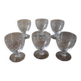 Lot de 6 petits verres à pied