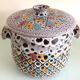Polychrome cermal pot by FPP Vallauris / vintage 60s