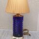 Superb blue crystal lamp vintage 80's to place Feese made in Germany.