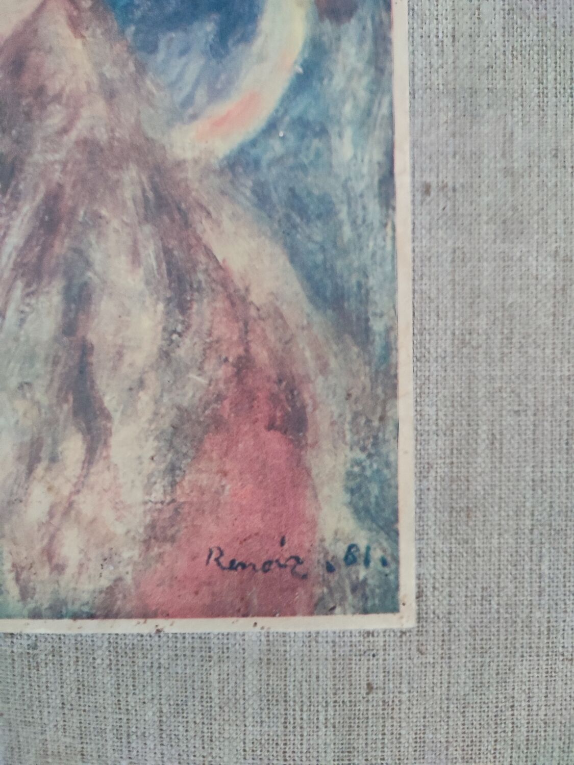 Reproduction painting August Renoir Portrait of a young girl in a blue hat