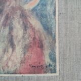 Reproduction painting August Renoir Portrait of a young girl in a blue hat