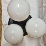 Ceiling lamp 3 opaline balls, 1980