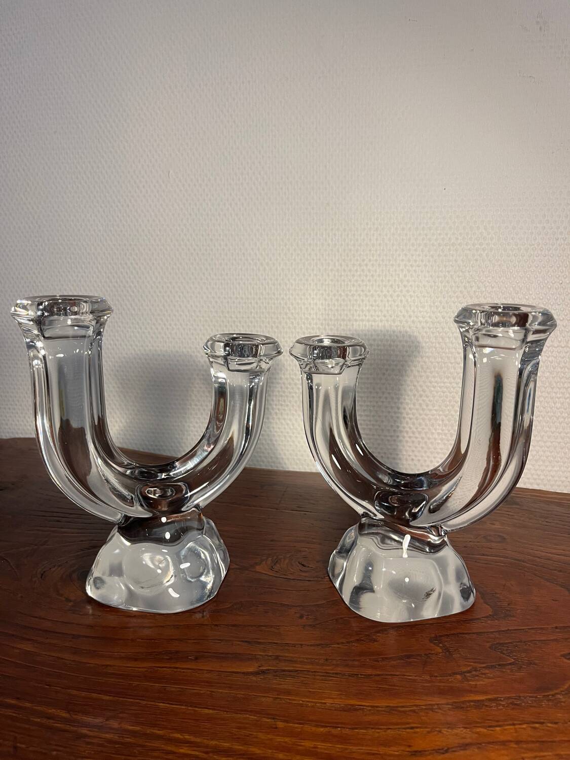 1950s/60s Vannes crystal candlestick, France